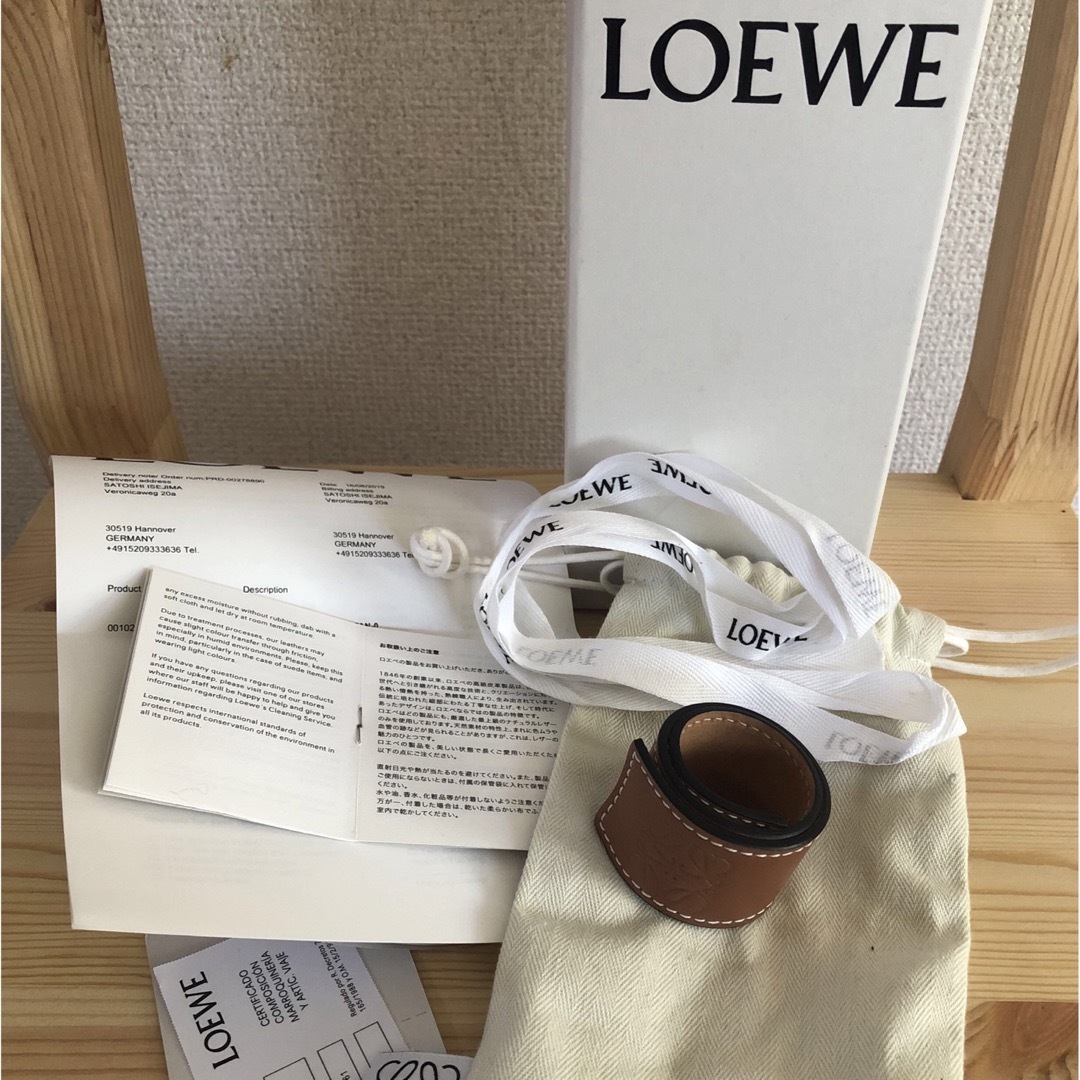 LOEWE(ロエベ)のロエベ　スモールラップブレスレット　タン レディースのアクセサリー(ブレスレット/バングル)の商品写真