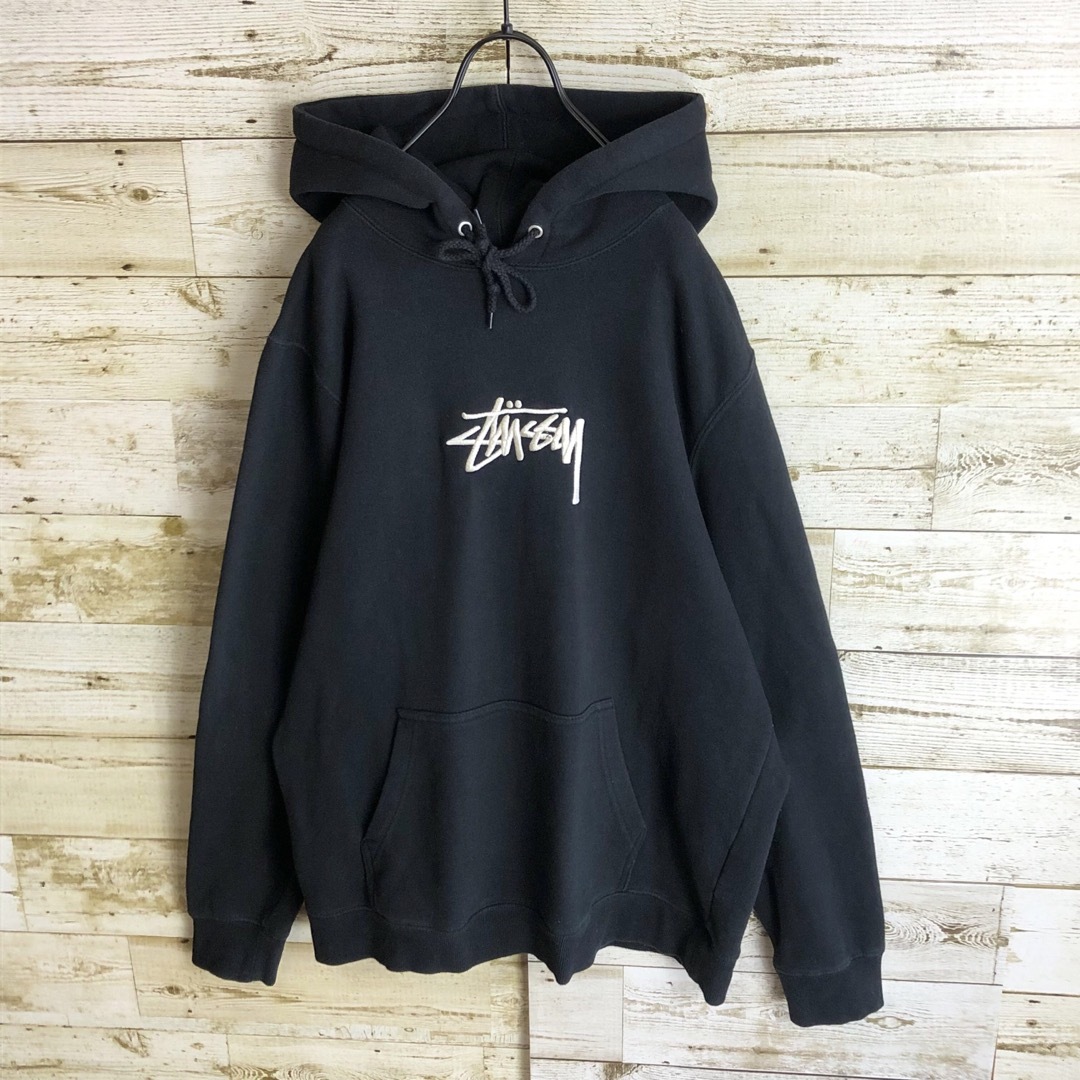 2022新入荷 STUSSY センター パーカー 刺繍 パーカー - kintarogroup.com