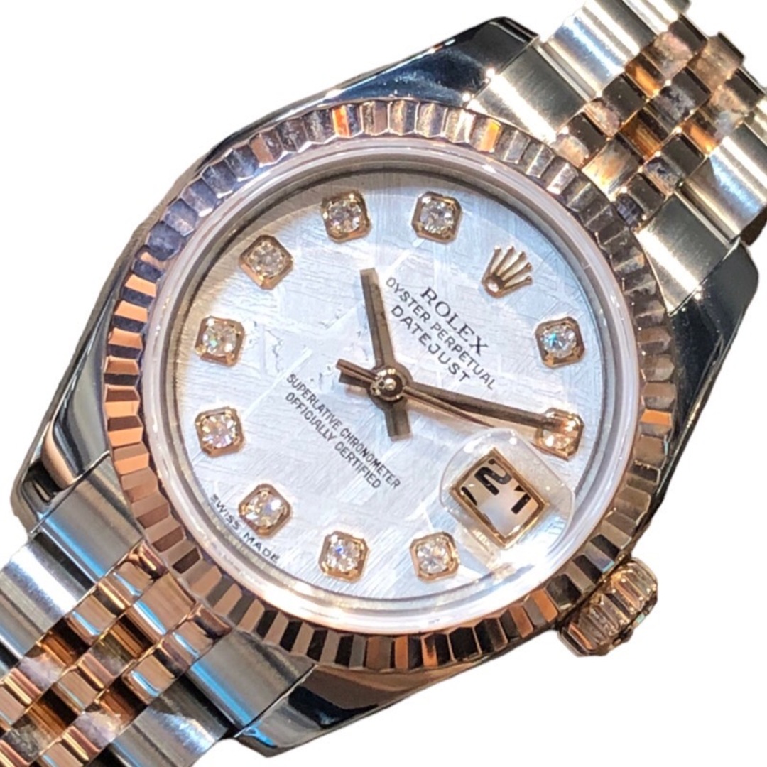 ロレックス ROLEX デイトジャスト26　メテオライト 179171G PG/SS 自動巻き レディース 腕時計