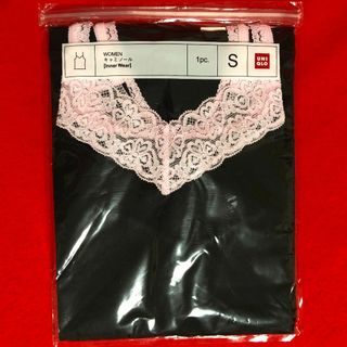 ユニクロ(UNIQLO)のユニクロWOMENキャミソールSサイズBLACK&PINK：バスト77㎝～83㎝(キャミソール)