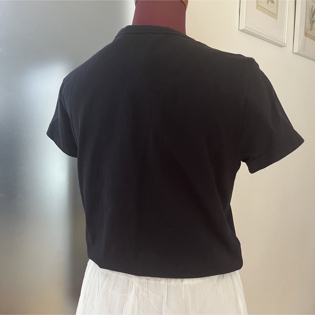 N°21★ヌメロヴェントゥーノ　スパンコールロゴ　黒Tシャツ