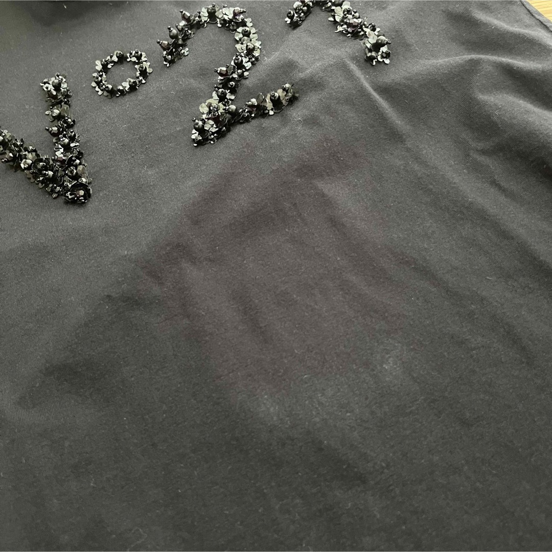 N°21★ヌメロヴェントゥーノ　スパンコールロゴ　黒Tシャツ