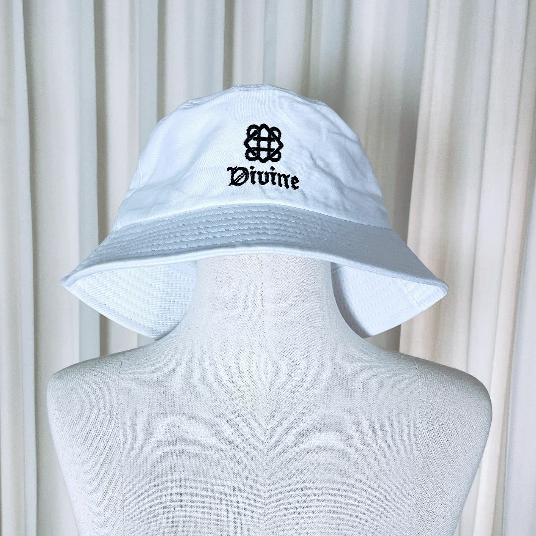 DIVINE☆Geminiブランド☆ハット（白）＋ピンバッジ☆MSP