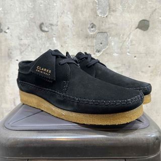 クラークス(Clarks)のクラークス ウィーバー WEAVER UK8 1/2 G ブラック スウェード(スリッポン/モカシン)