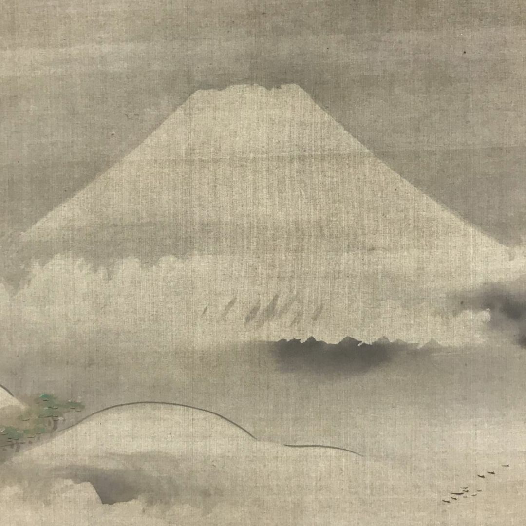 太戎/富士山水図/富士山図/山水図/横物/掛軸☆宝船☆AC-555