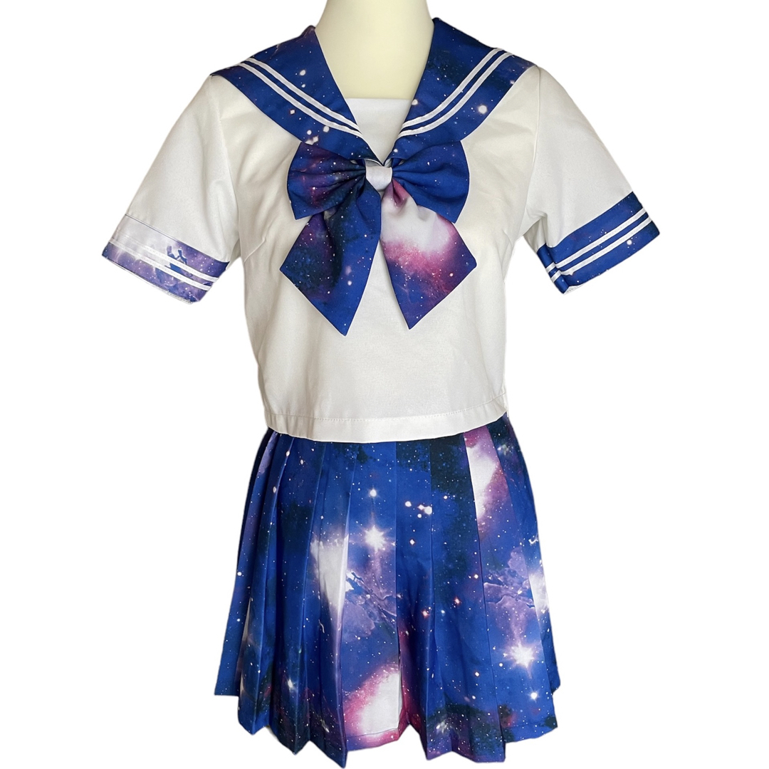 【新品未使用】ネオグラフィックセーラー服 Blue galaxy（銀河柄）