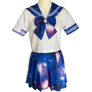 クリアストーン(CLEARSTONE)の【新品未使用】ネオグラフィックセーラー服 Blue galaxy（銀河柄）(衣装一式)