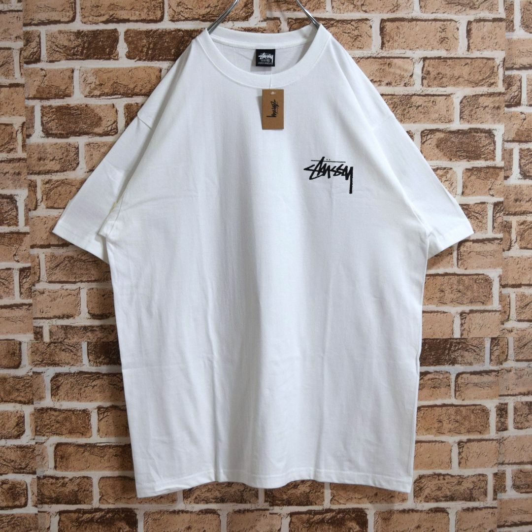 《ステューシー》正規・新品タグ　8ボール　ホワイト　XL　Tシャツ