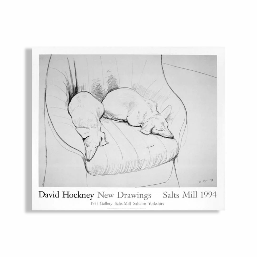 ヴィンテージ ディビット・ホックニー DAVID HOCKNEY ポスター 犬