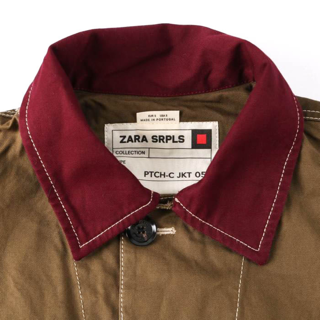 ZARA ザラ ワークジャケット カバーオール PTCH-C JKT 05 ブルゾン アウター コットン100％ メンズ EUR Sサイズ カーキ  ZARAの通販 by ブランドリユースショップ「KBNET」｜ザラならラクマ