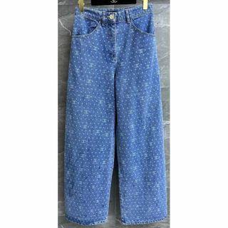 CHANEL - 本物 極美品 シャネル COCO装飾ボタン デニム パンツ
