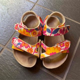 ビルケンシュトック(BIRKENSTOCK)のビルケンシュトック キッズ サンダル 15cm パピリオ 花柄 マジテ補修済み(サンダル)