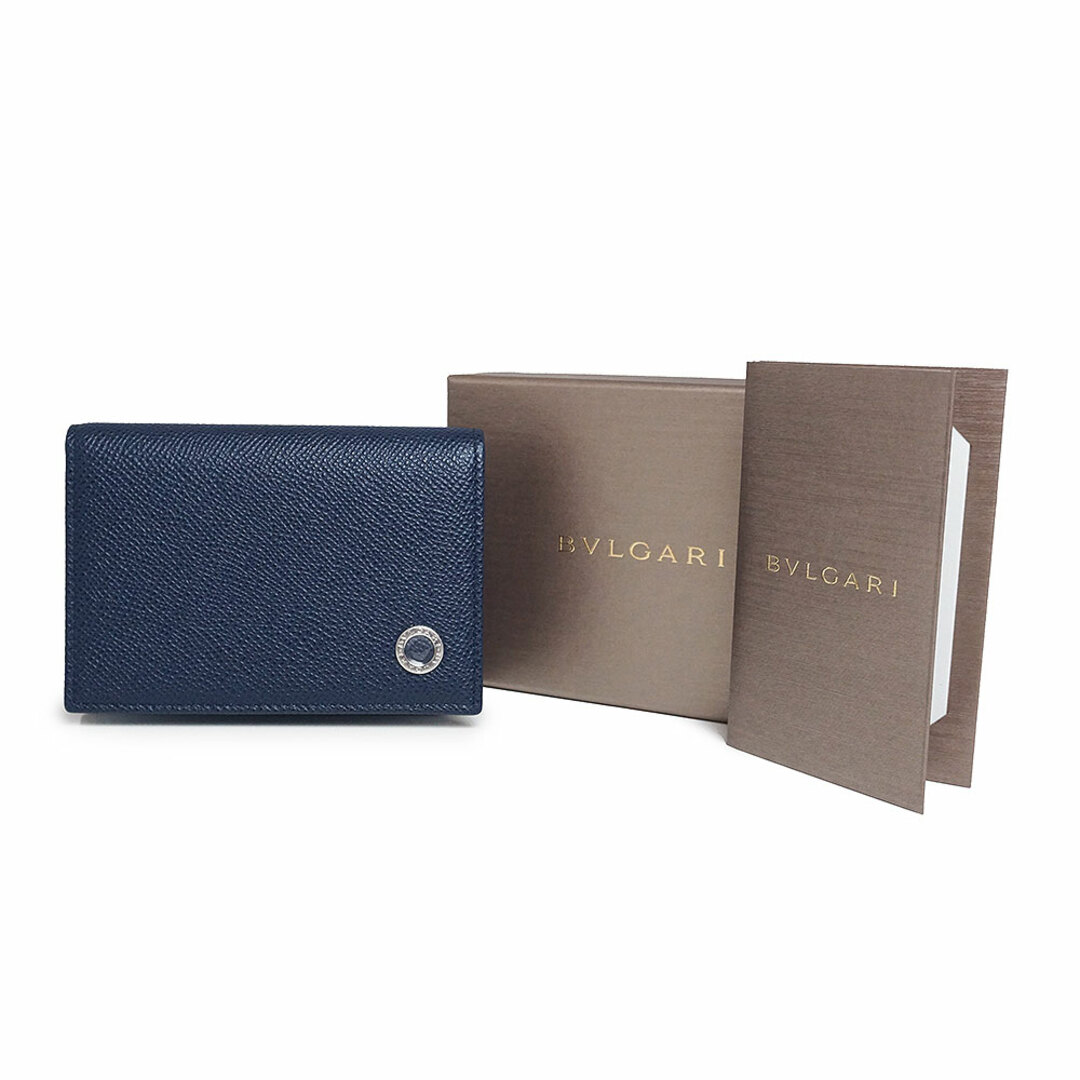 BVLGARI ブルガリ カードホルダー 定期入れ ネイビー - 名刺入れ/定期入れ