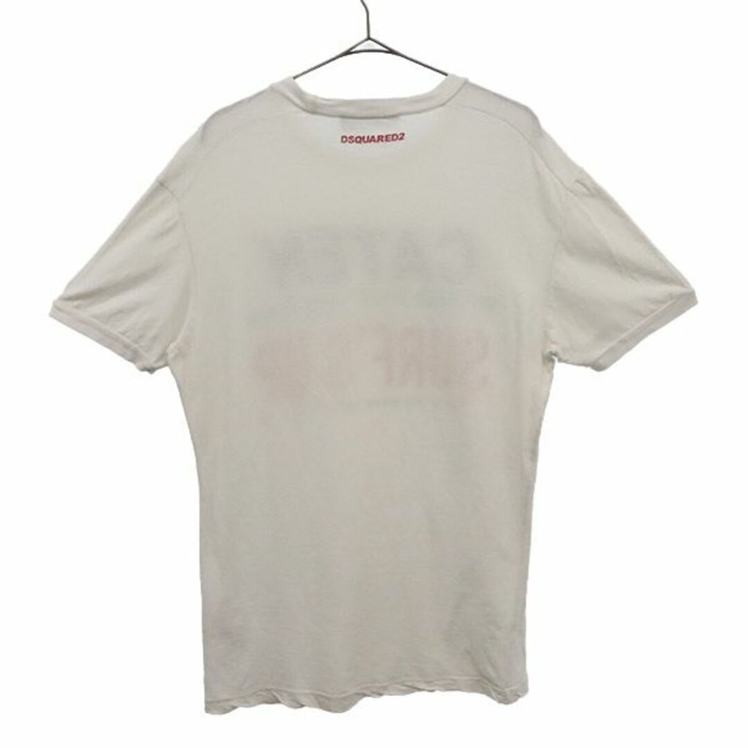 ディースクエアード イタリア製 プリント 半袖 Tシャツ L ホワイト DSQUARED2 メンズ 【中古】 【230811】 メール便可