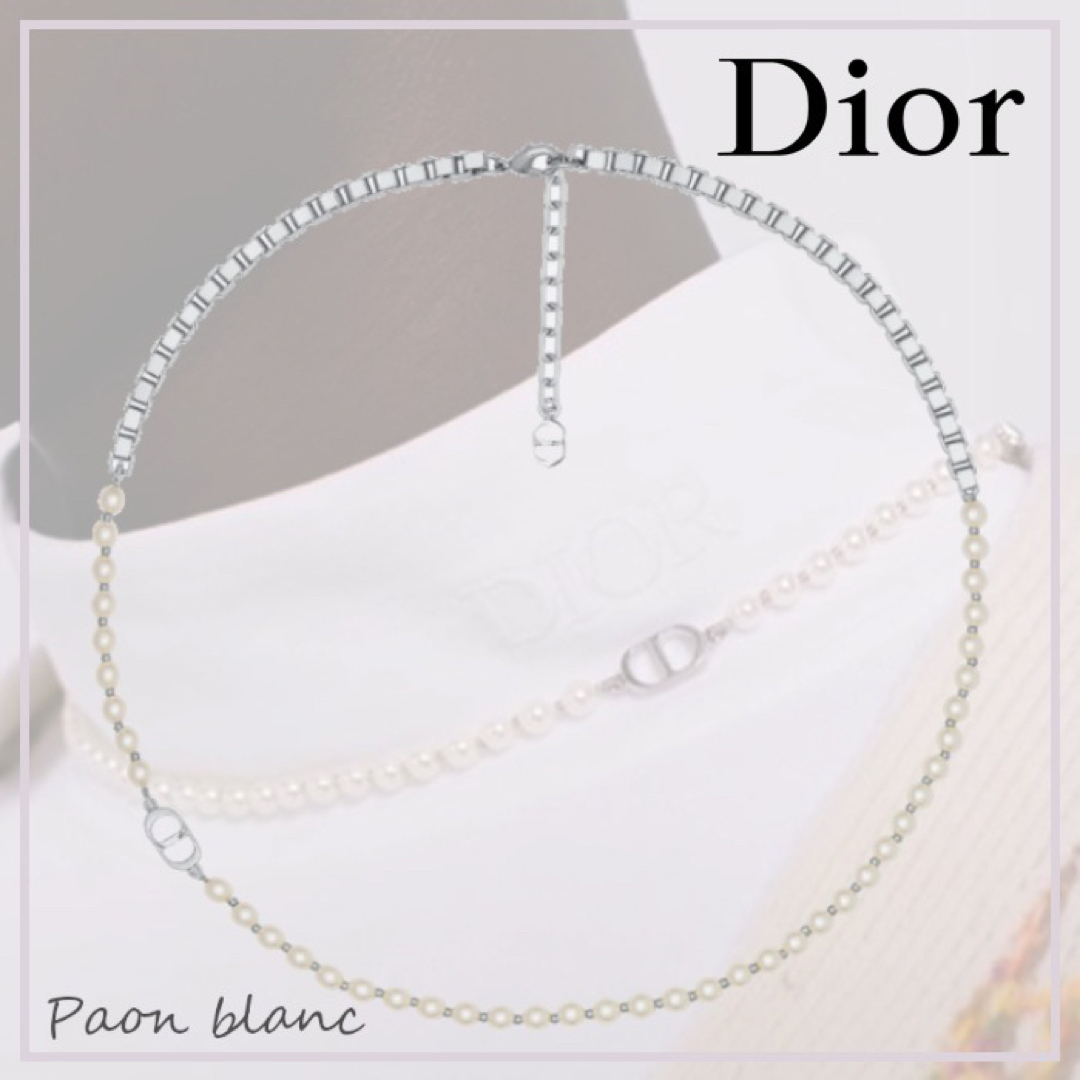 dior icon パールネックレスアクセサリー