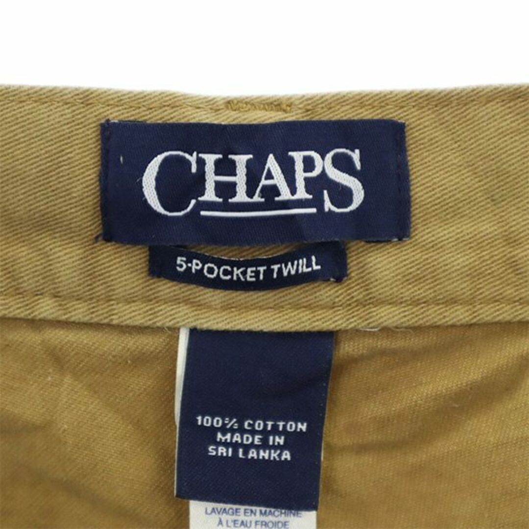 CHAPS(チャップス)のチャップス チノパンツ W34 ベージュ系 CHAPS 5ポケット メンズ 【中古】  【230811】 メンズのパンツ(ワークパンツ/カーゴパンツ)の商品写真