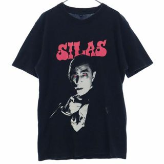 サイラス(SILAS)のサイラス プリント 半袖 Tシャツ S ブラック SILAS メンズ 【中古】  【230811】 メール便可(Tシャツ/カットソー(半袖/袖なし))