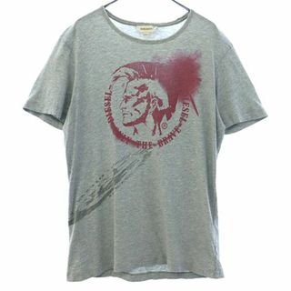 DIESEL - ディーゼル プリント 半袖 Tシャツ S グレー DIESEL メンズ