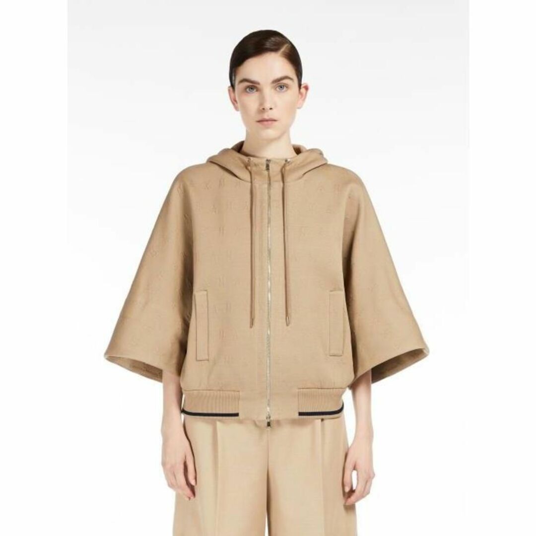 美品 マックスマーラ Max Mara ロゴ コットン ジャージパーカーの通販
