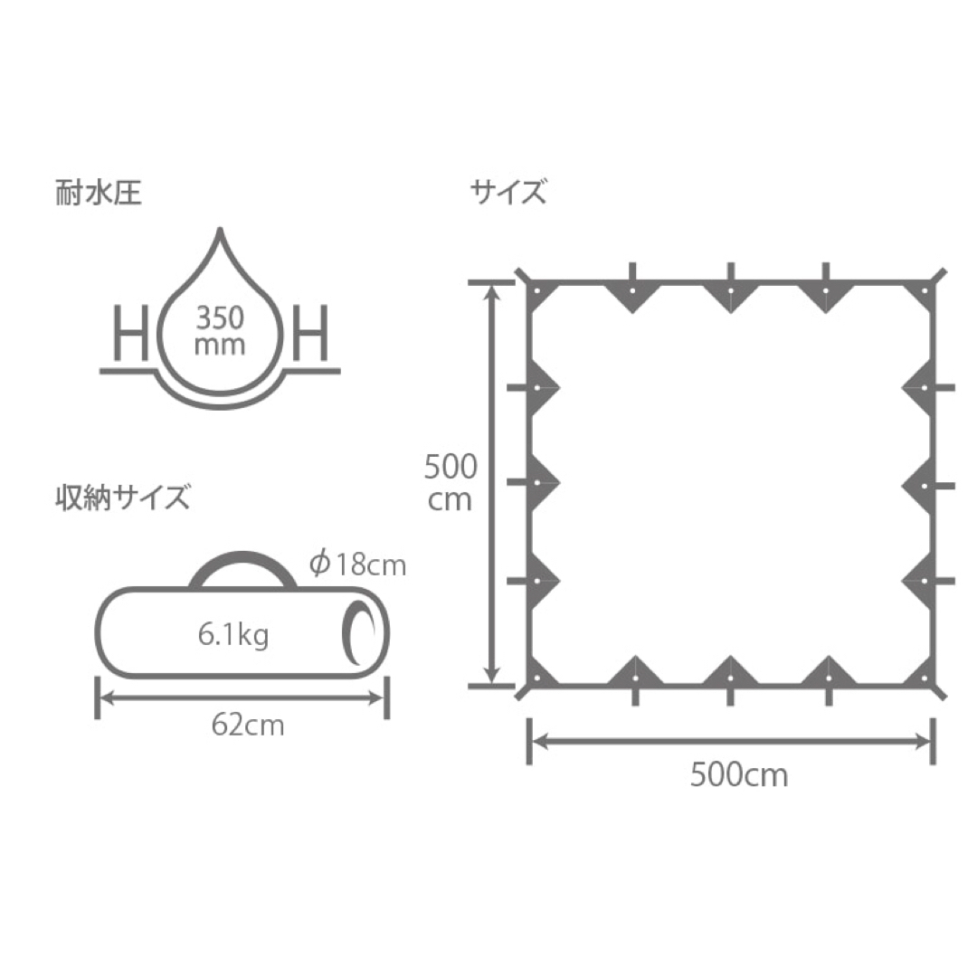 DOD  チーズタープ タンカラー 5×5m (TT10-492-TN廃盤品)