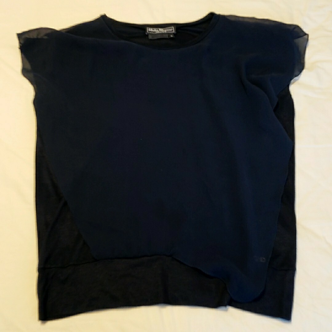 Ferragamo トップス ネイビー フェラガモ - Tシャツ/カットソー(半袖