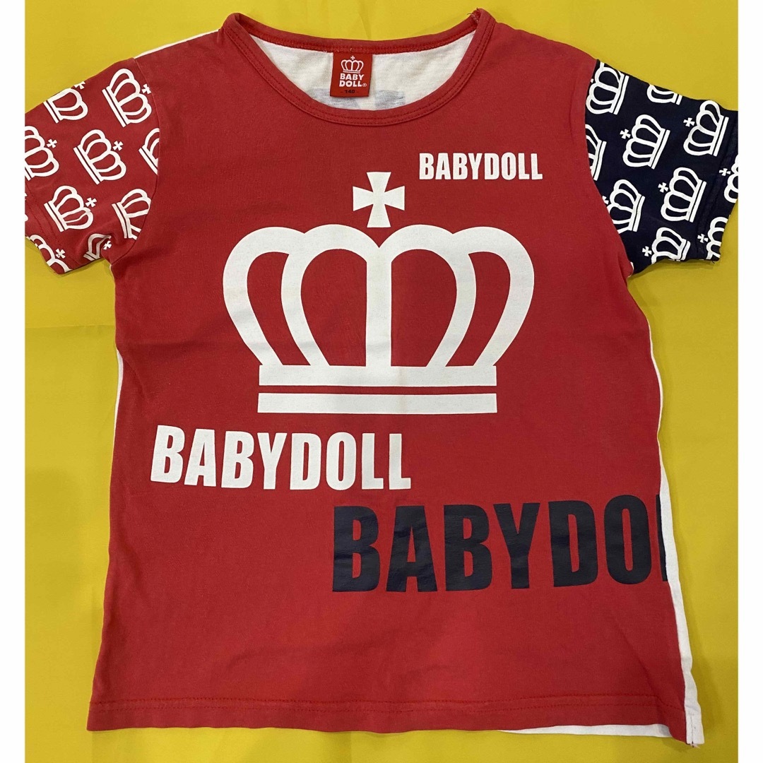 BABYDOLL(ベビードール)のお値下げ中！BABYDOLL ベビードール Tシャツ 140 オシャレ キッズ/ベビー/マタニティのキッズ服女の子用(90cm~)(Tシャツ/カットソー)の商品写真