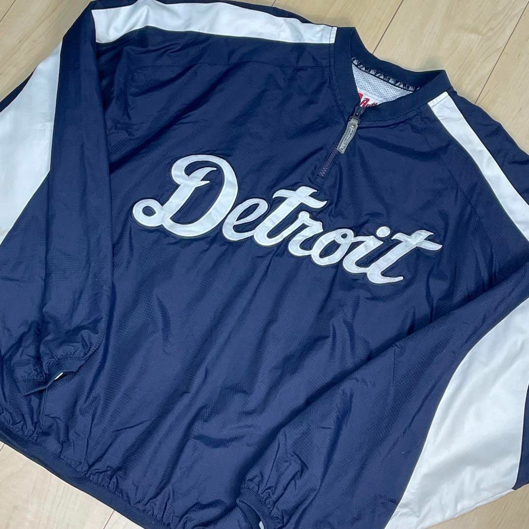 Majestic MLB DETROIT TIGERS デトロイトタイガース ヘンリーネック スポーツプリントTシャツ メンズXL /eaa322406