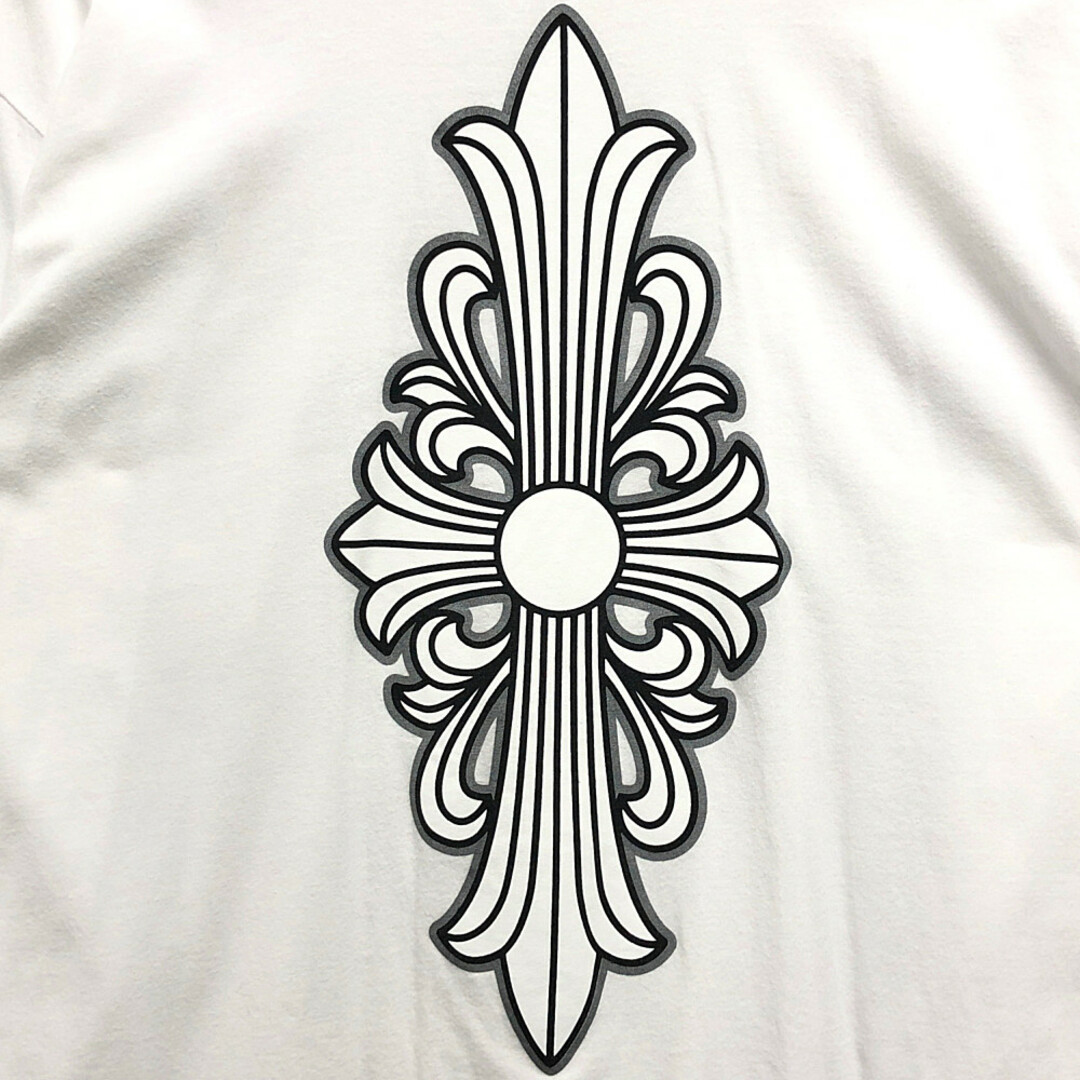 CHROME HEARTS クロムハーツ フローラルクロス ポケット付き ロング Tシャツ 長袖 白 XL 正規品 / 31587