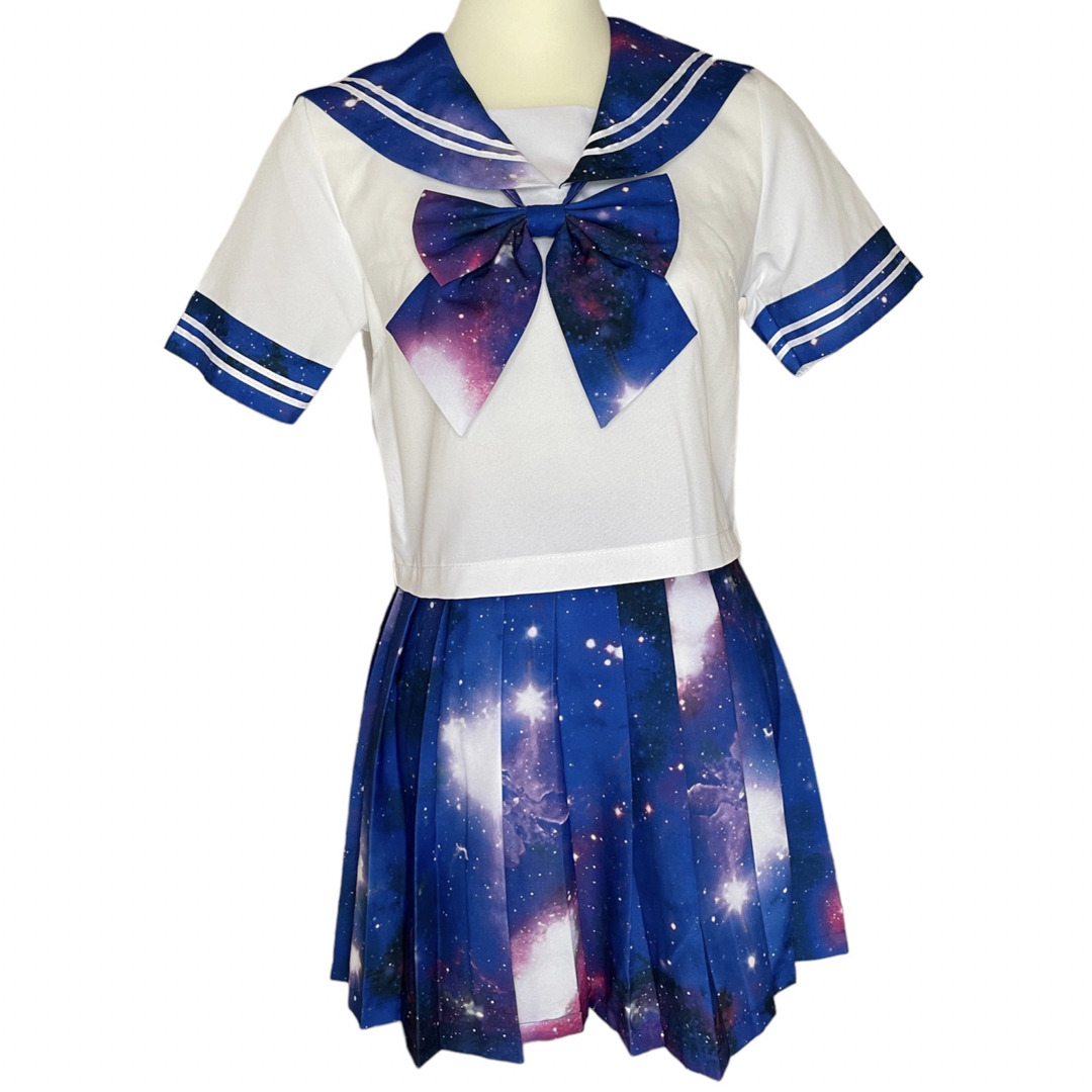 【新品未使用】ネオグラフィックセーラー服 Blue galaxy（銀河柄）