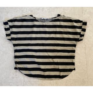 ザラ(ZARA)のZARA ボーダーシャツ　 XL(シャツ/ブラウス(半袖/袖なし))