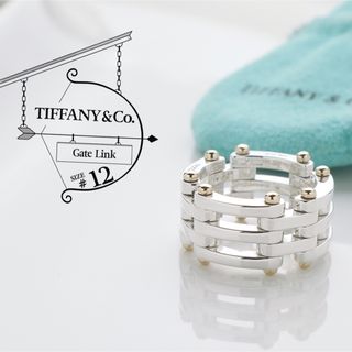 ティファニー(Tiffany & Co.)の極美品 ティファニー ゲートリンク 925 750 コンビ リング 12号(リング(指輪))