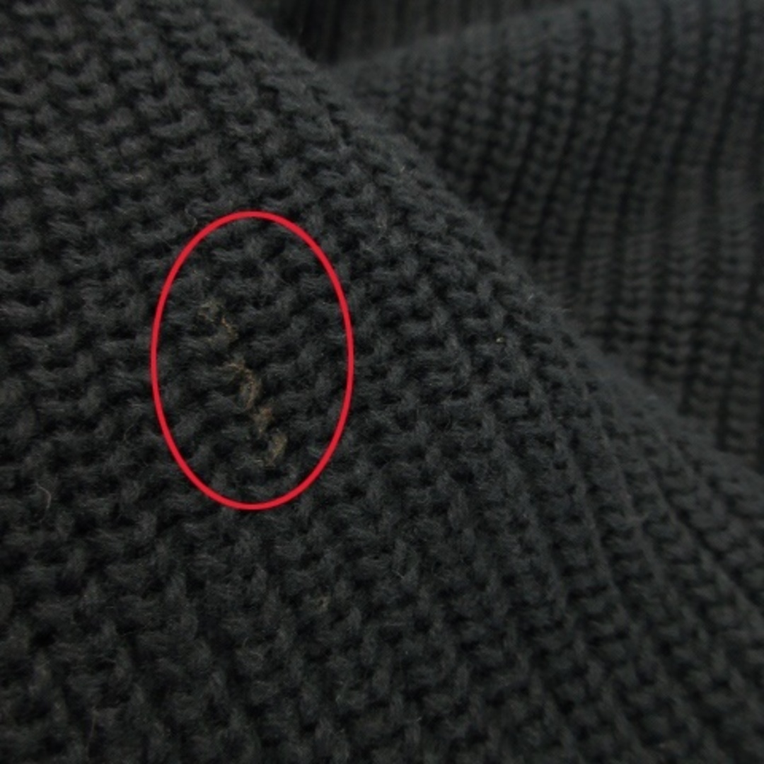 ARMANI JEANS(アルマーニジーンズ)のアルマーニ ジーンズ ニット セーター コットン Vネック 長袖 40 黒 レディースのトップス(ニット/セーター)の商品写真