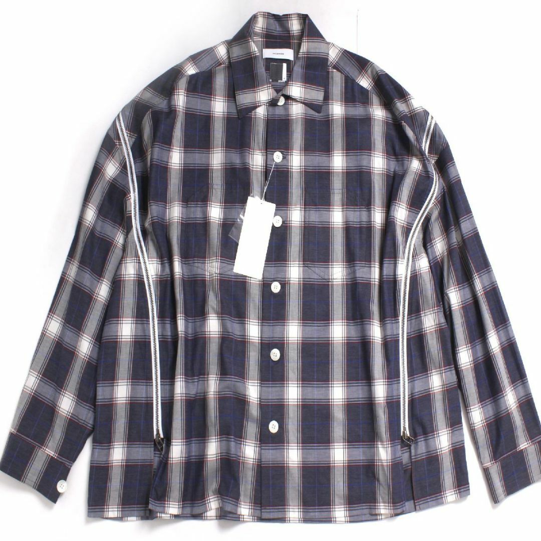 23ss FACETASM ZIPPED CHECK SHIRT ジッパーシャツ