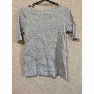 ユニクロ(UNIQLO)のリブボートネックT（5分袖）　ユニクロ　お値下げ中！(Tシャツ(半袖/袖なし))