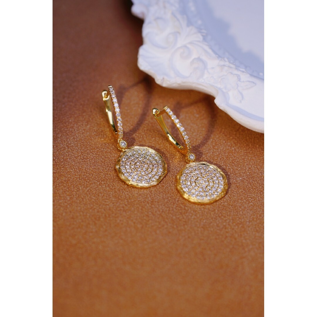 天然ダイヤモンドピアス1ct k18 1