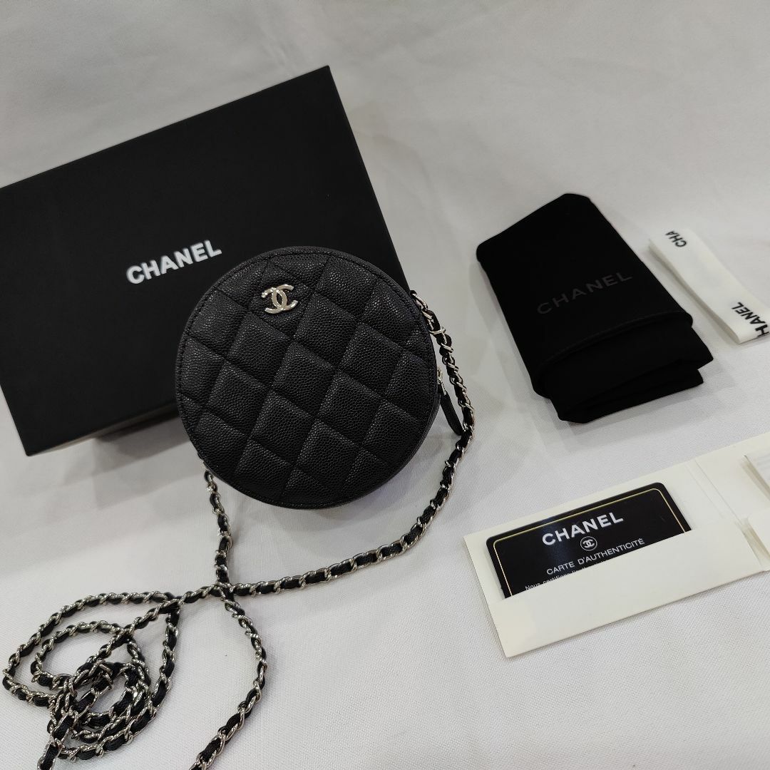 極美品 CHANEL シャネル ラウンド マトラッセ チェーンショルダーバッグ 中古商品は完璧な物