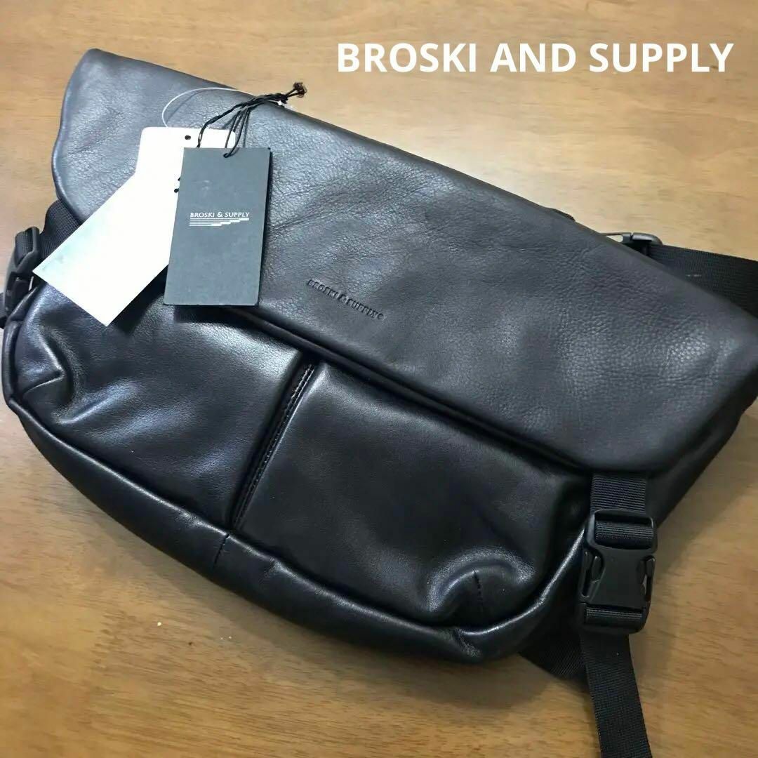 BROSKI AND SUPPLY 耐水レザーバッグ