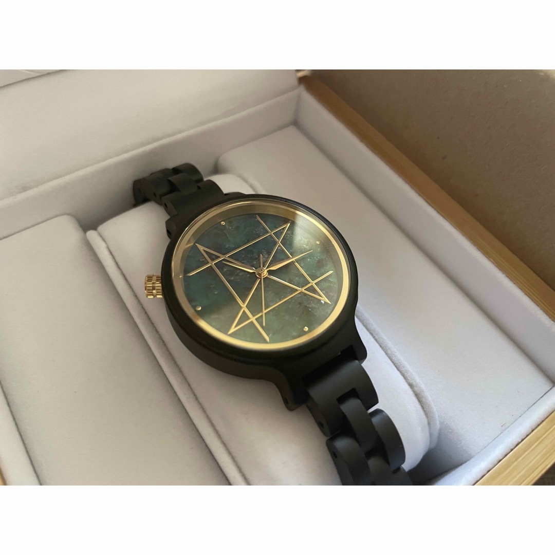 NOZ 腕時計 未使用 ブルーグリーンアパタイト 36mm 天然木×天然石 NOZ 腕時計 未使用 ブルーグリーンアパタイト 36mm 天然木×天然石