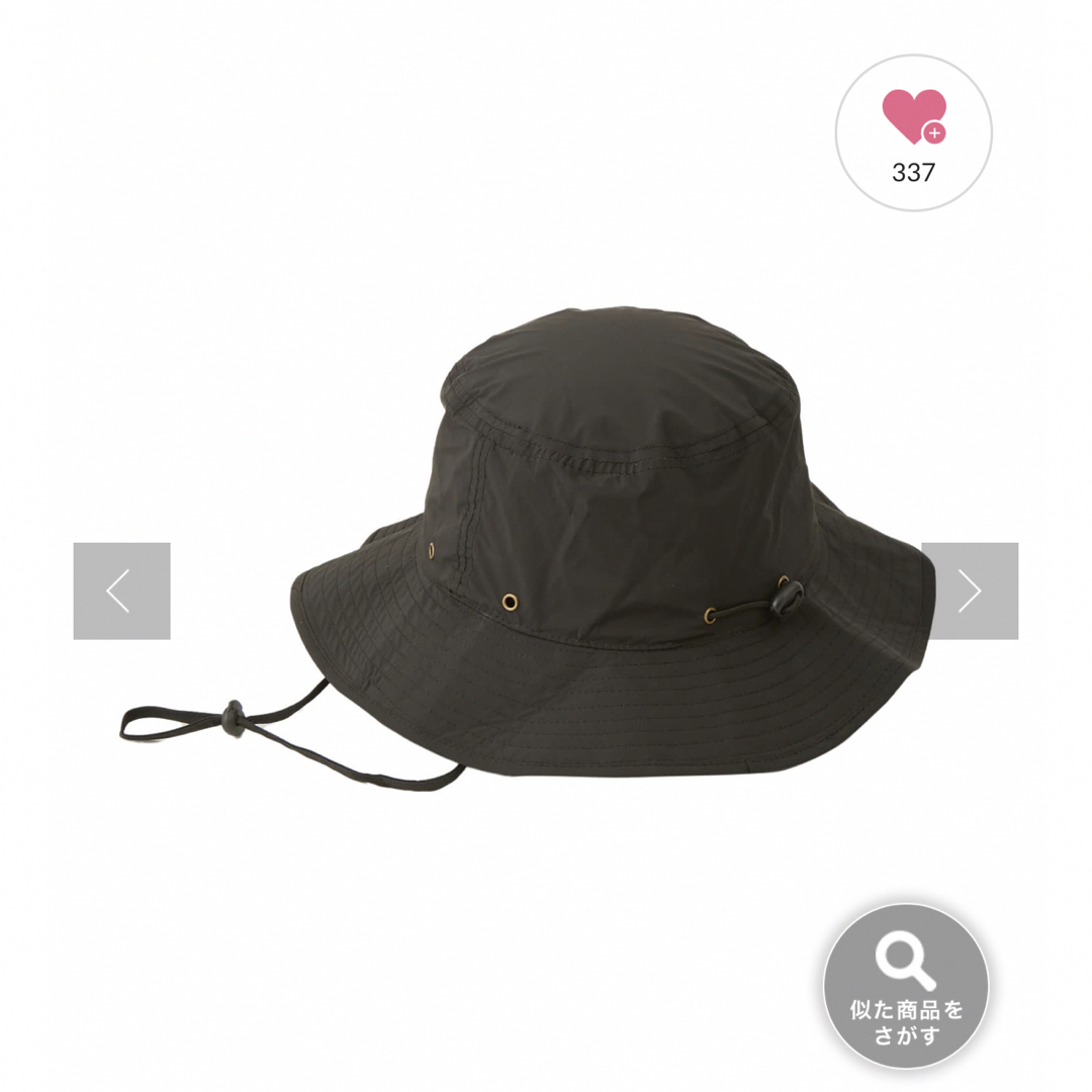 Lattice(ラティス)の紐付きサファリハット 黒 メンズの帽子(ハット)の商品写真