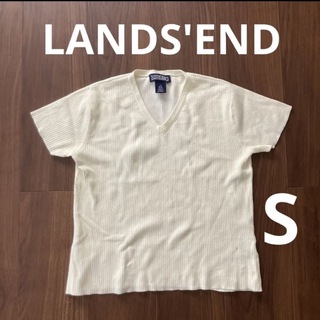ランズエンド(LANDS’END)のLANDS'END ランズエンド 半袖 無地 カットソー Tシャツ Sサイズ(カットソー(半袖/袖なし))