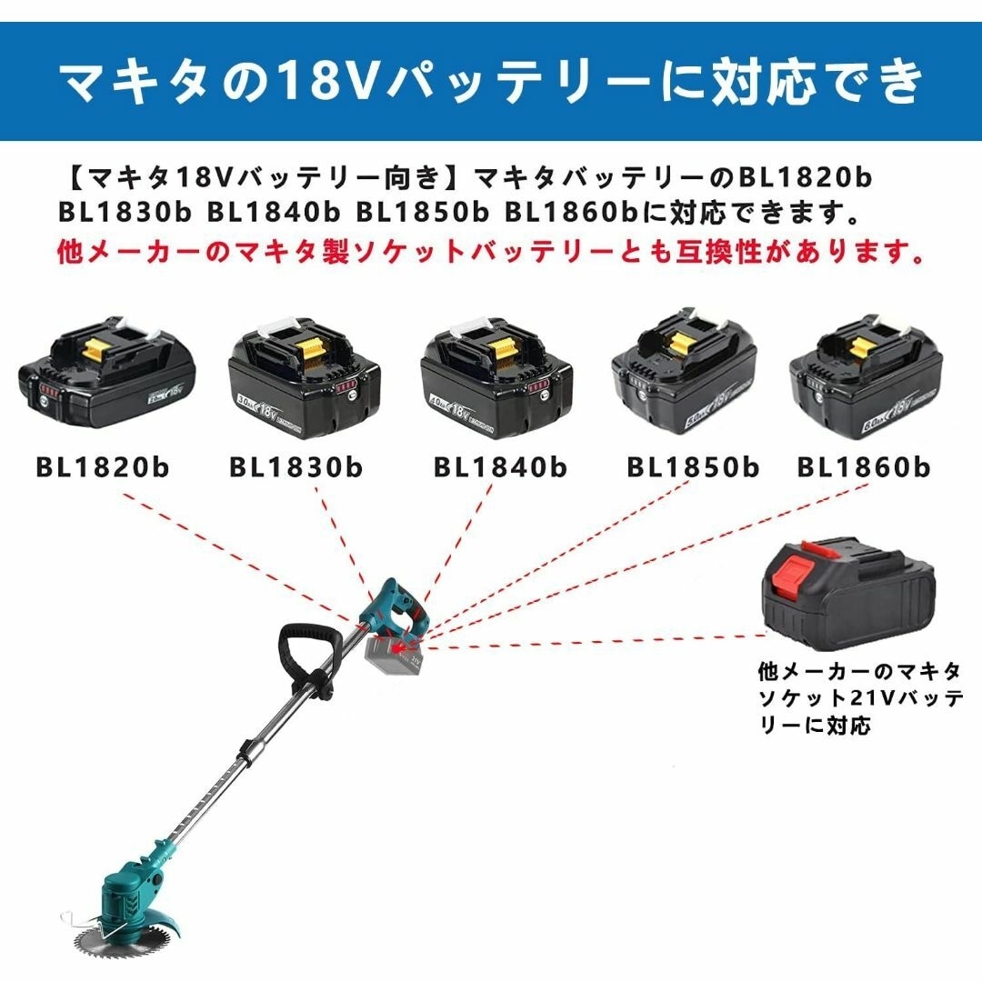 【1630-73-45】草刈り機 草刈機 電動草刈り機 マキタ18vバッテリー