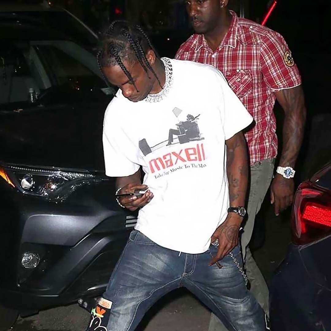 travis scott着用 maxell vintage Tシャツ