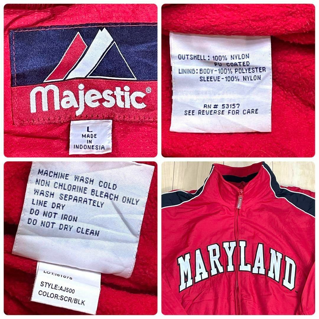 Majestic(マジェスティック)の希少 マジェスティック メリーランド大学 カレッジスタジャン　オーバーサイズ メンズのジャケット/アウター(ブルゾン)の商品写真