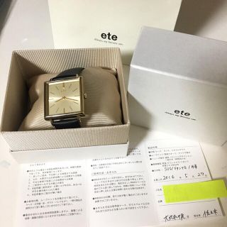 エテ(ete)のベルト新品‼︎  美品☆eteビックフェイス スクエア腕時計(腕時計)