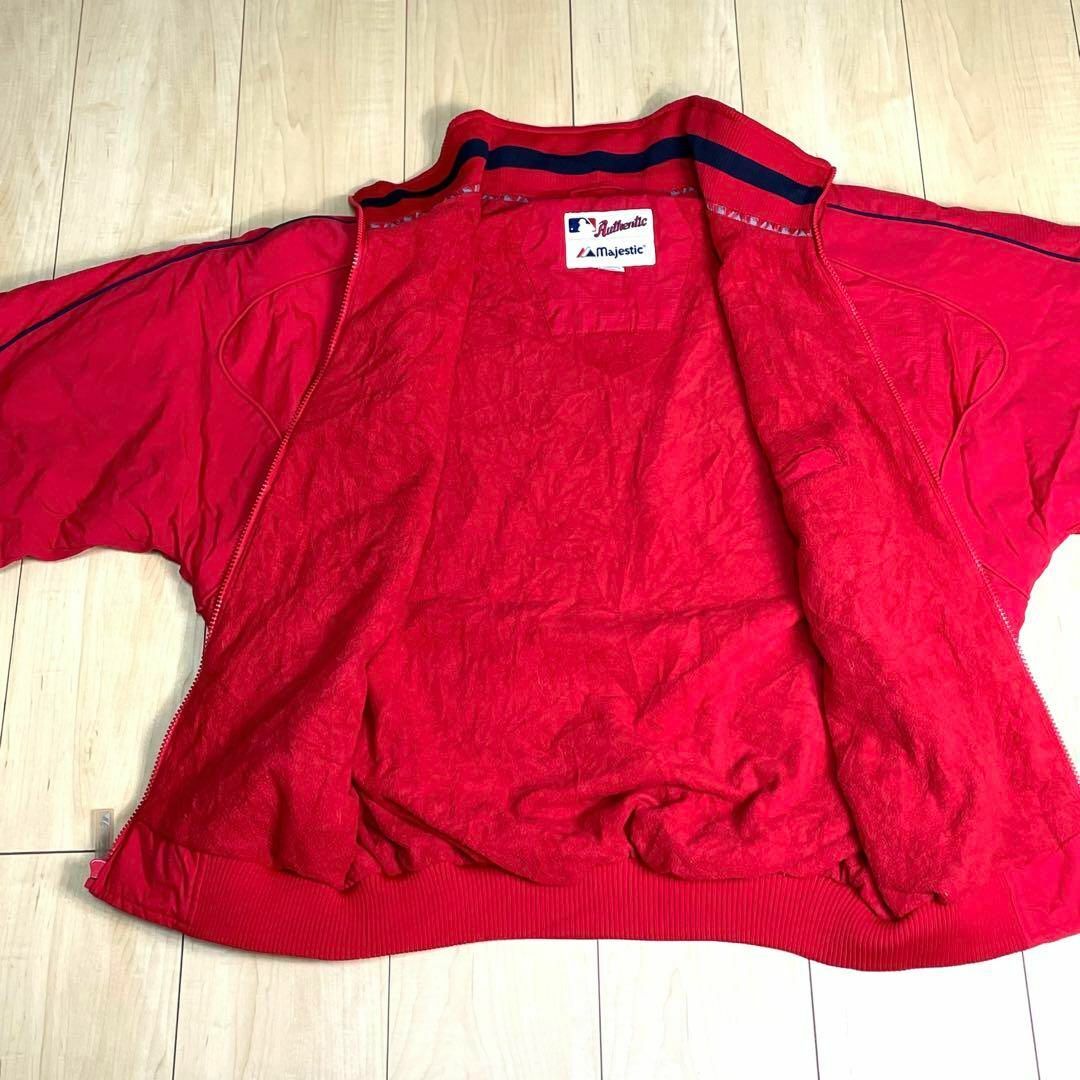 Majestic(マジェスティック)のMLB レッドソックス　ベースボールジャケット　裏起毛　中綿　サイズM メンズのジャケット/アウター(ブルゾン)の商品写真