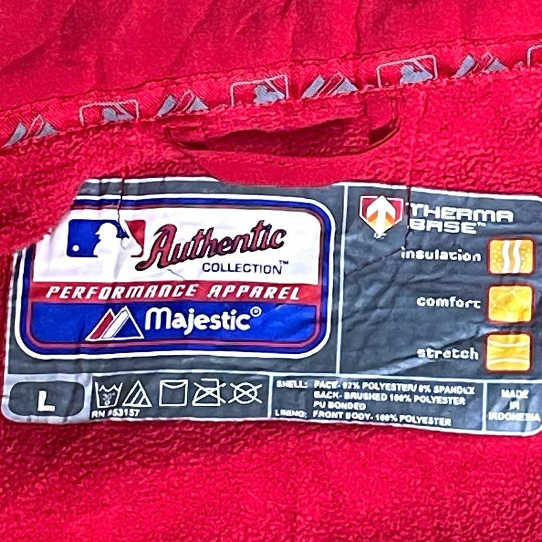 Majestic(マジェスティック)のMLB レッドソックス　ベースボールジャケット　裏起毛　中綿　サイズL メンズのジャケット/アウター(ブルゾン)の商品写真
