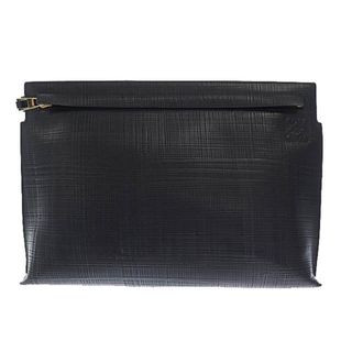 ロエベ(LOEWE)のロエベ LOEWE Tポーチ アナグラム レザー クラッチ セカンド バッグ黒●(セカンドバッグ/クラッチバッグ)