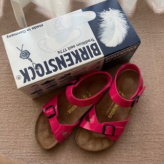 ビルケンシュトック(BIRKENSTOCK)のビルケン ストラップ サンダル Rio リオ ピンク 37/24 BIRKEN(サンダル)