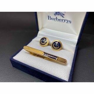 バーバリー(BURBERRY)の【超美品】⑨箱付バーバリーカフス＋タイピンセット(カフリンクス)