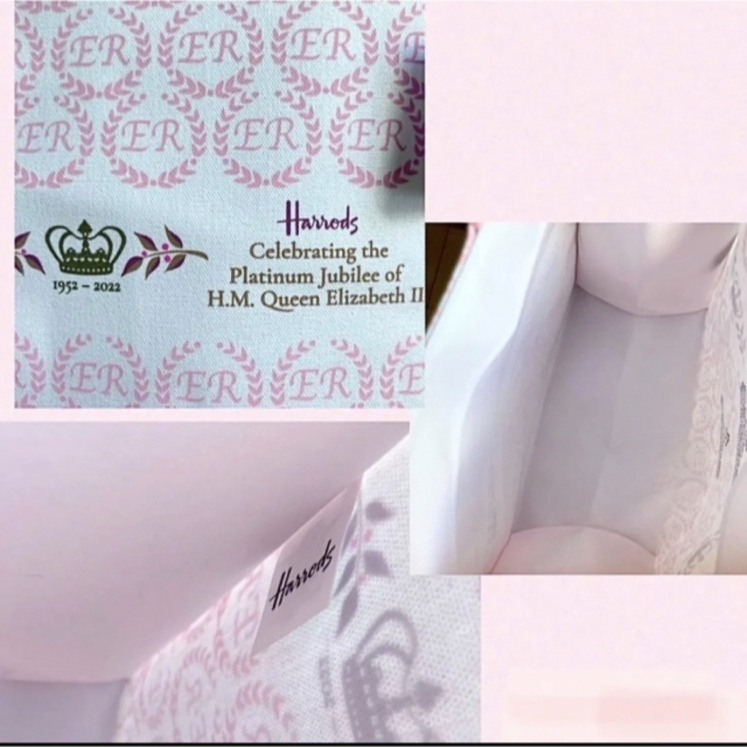 Harrods(ハロッズ)のHarrods ハロッズ  エリザベス女王　プラチナジュビリー トートバッグ S レディースのバッグ(トートバッグ)の商品写真